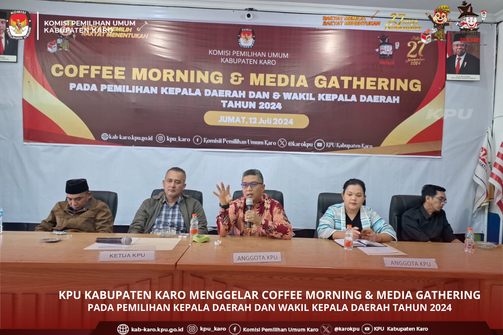 KPU KABUPATEN KARO COFFE MORNING & MEDIA GATHERING PADA PILKADA 2024