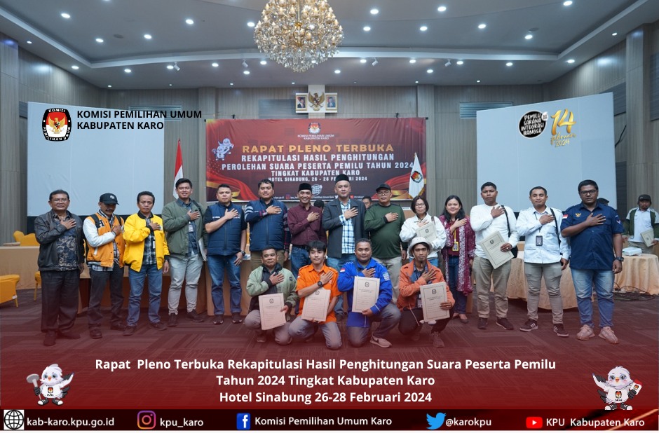 RAPAT PLENO TERBUKA REKAPITULASI HASIL PENGHITUNGAN PEROLEHAN SUARA PESERTA PEMILU TAHUN 2024